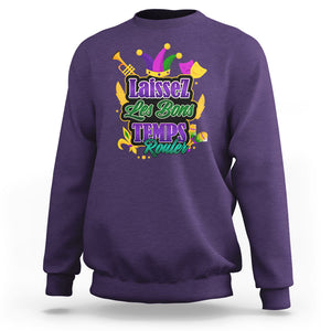 Mardi Gras Sweatshirt Laissez Les Bons Temps Rouler New Orleans Louisiana Parade TS02 Purple Printyourwear