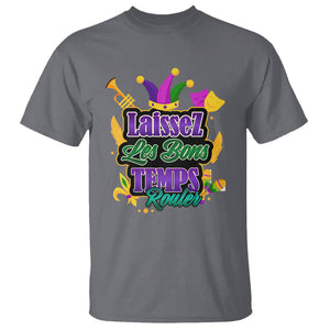 Mardi Gras T Shirt Laissez Les Bons Temps Rouler New Orleans Louisiana Parade TS02 Charcoal Printyourwear