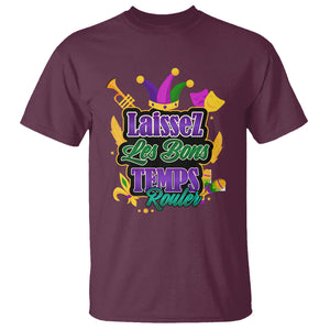 Mardi Gras T Shirt Laissez Les Bons Temps Rouler New Orleans Louisiana Parade TS02 Maroon Printyourwear