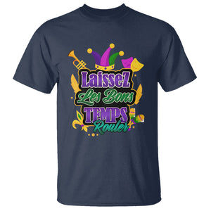 Mardi Gras T Shirt Laissez Les Bons Temps Rouler New Orleans Louisiana Parade TS02 Navy Printyourwear