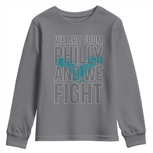 Philadelphia Spirit Youth Sweatshirt We Are From Philly And We Fight TS02 Charcoal Print Your Wear