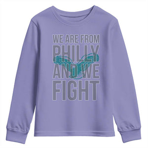 Philadelphia Spirit Youth Sweatshirt We Are From Philly And We Fight TS02 Violet Print Your Wear