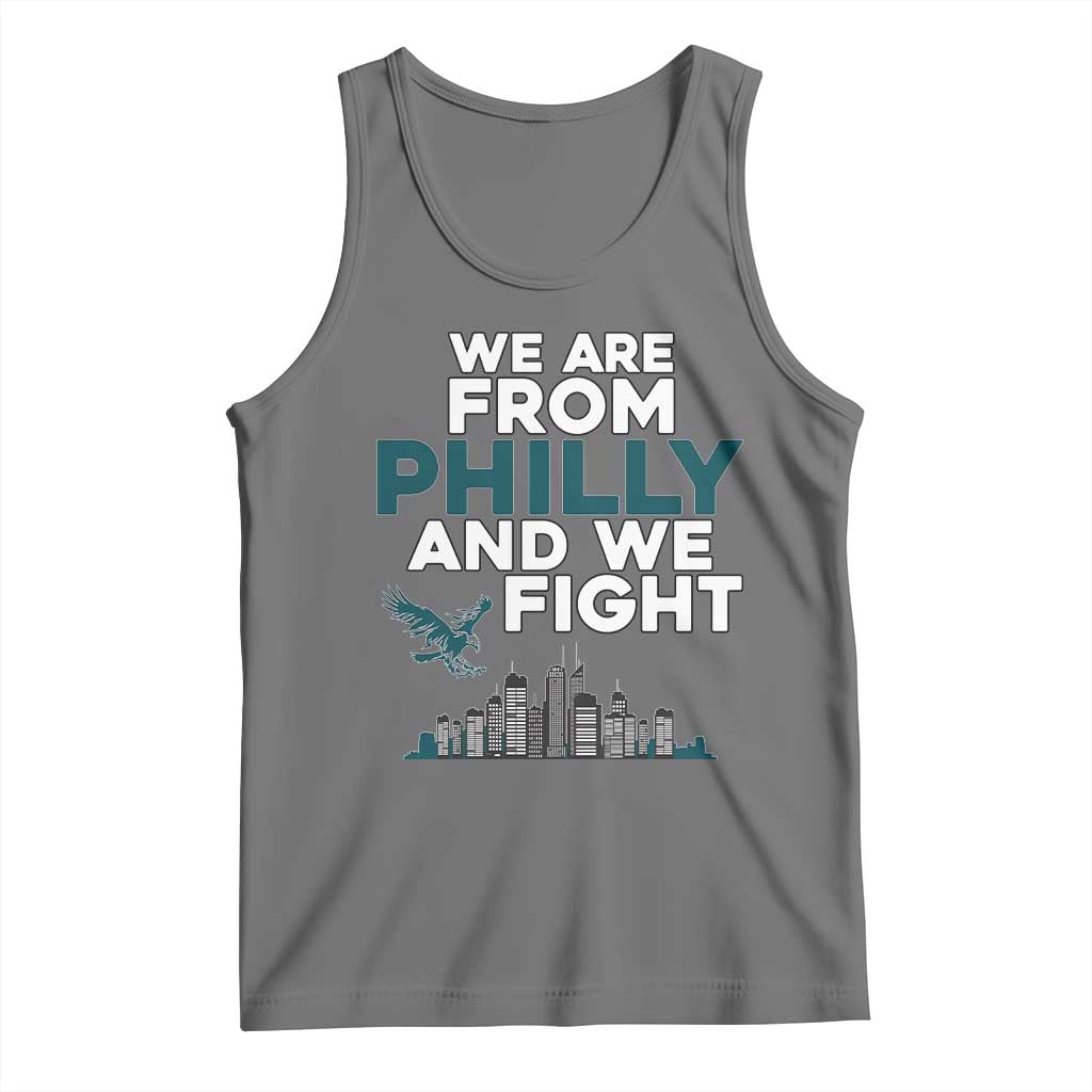 Philadelphia City Tank Top We Are From Philly And We Fight TS02 Black Heather Print Your Wear