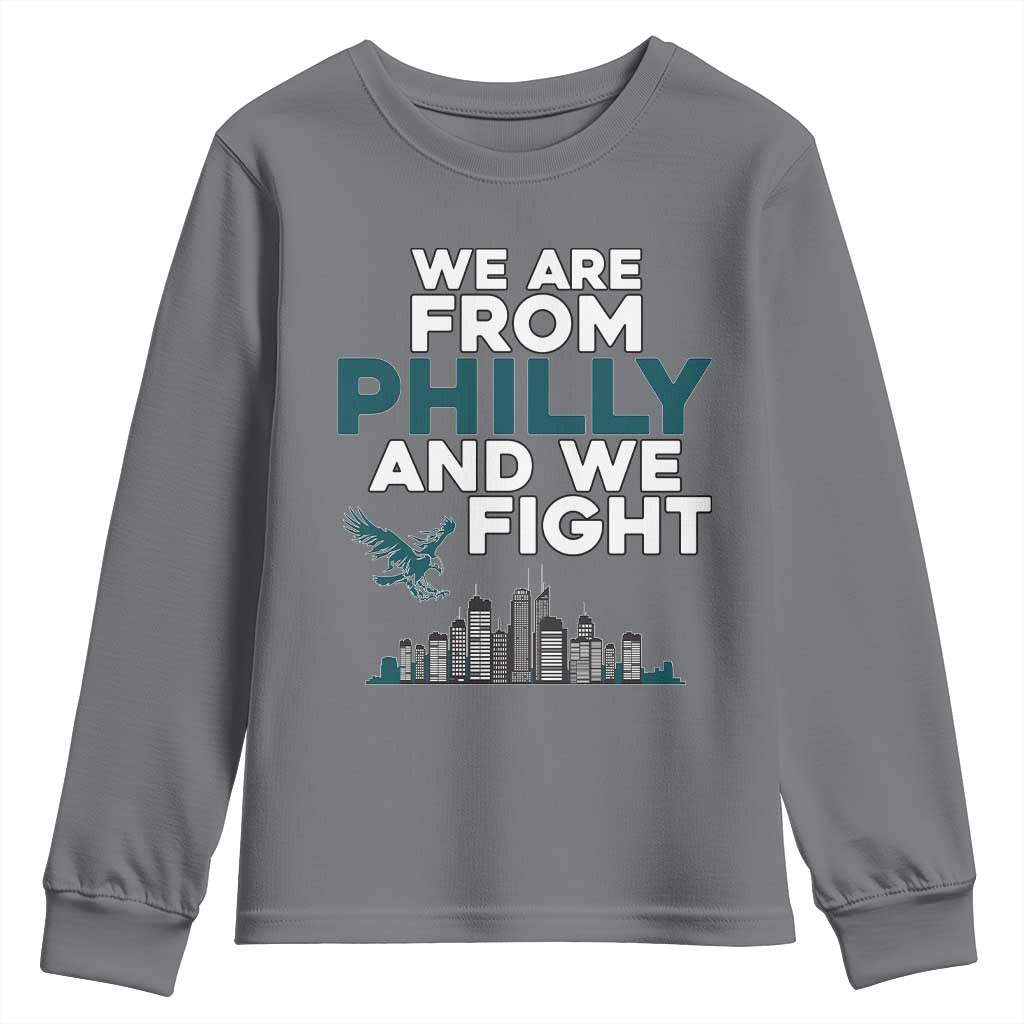 Philadelphia City Youth Sweatshirt We Are From Philly And We Fight TS02 Charcoal Print Your Wear