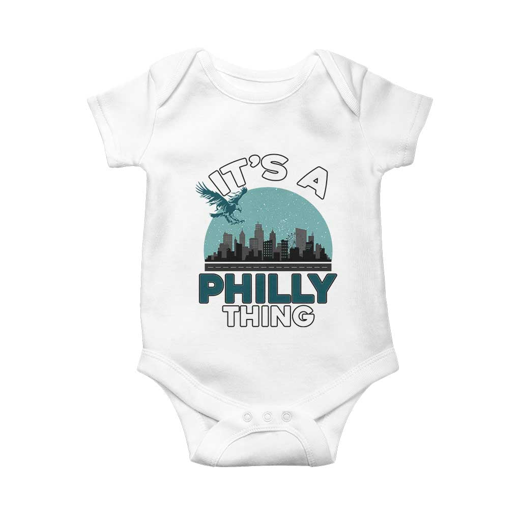 Philadelphia Spirit Baby Onesie It's A Philly Thing TS02 White Print Your Wear