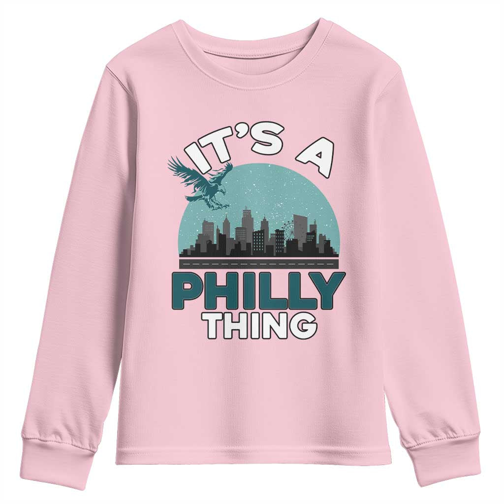 Philadelphia Spirit Youth Sweatshirt It's A Philly Thing TS02 Light Pink Print Your Wear