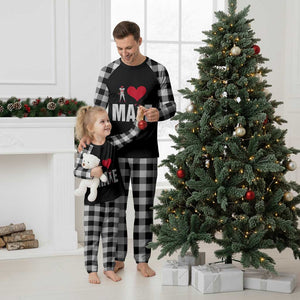 I Love Maye Red Heart Plaid Pajama Set Football Fan Celebration TS02 White Plaid Print Your Wear