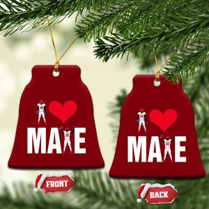 I Love Maye Red Heart Ceramic Ornament Football Fan Celebration TS02 Print Your Wear
