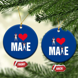 I Love Maye Red Heart Ceramic Ornament Football Fan Celebration TS02 1pc Blue Print Your Wear