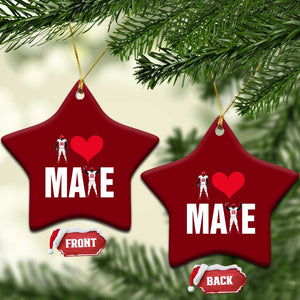 I Love Maye Red Heart Ceramic Ornament Football Fan Celebration TS02 Print Your Wear