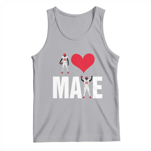 I Love Maye Red Heart Tank Top Football Fan Celebration TS02 Athletic Heather Print Your Wear