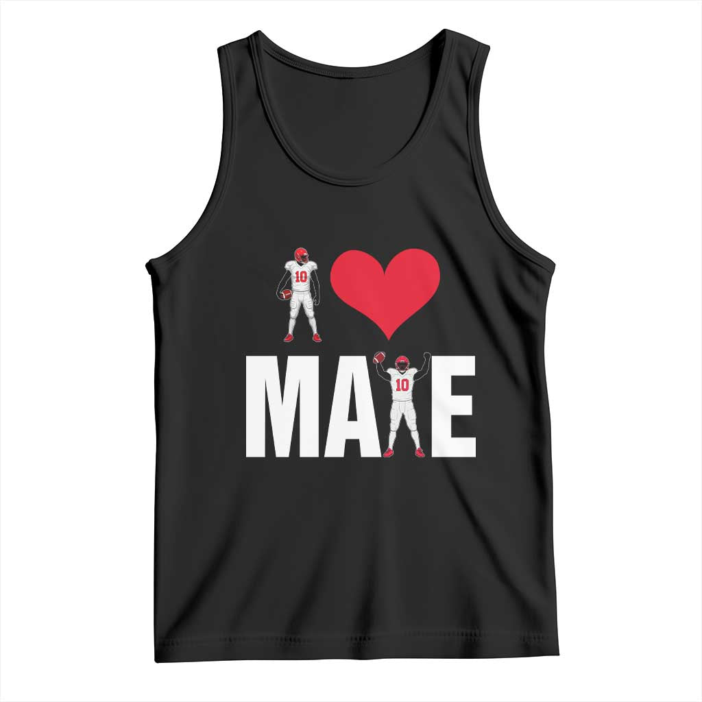 I Love Maye Red Heart Tank Top Football Fan Celebration TS02 Black Print Your Wear