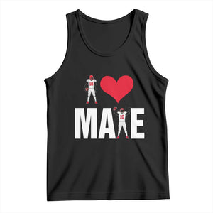I Love Maye Red Heart Tank Top Football Fan Celebration TS02 Black Print Your Wear