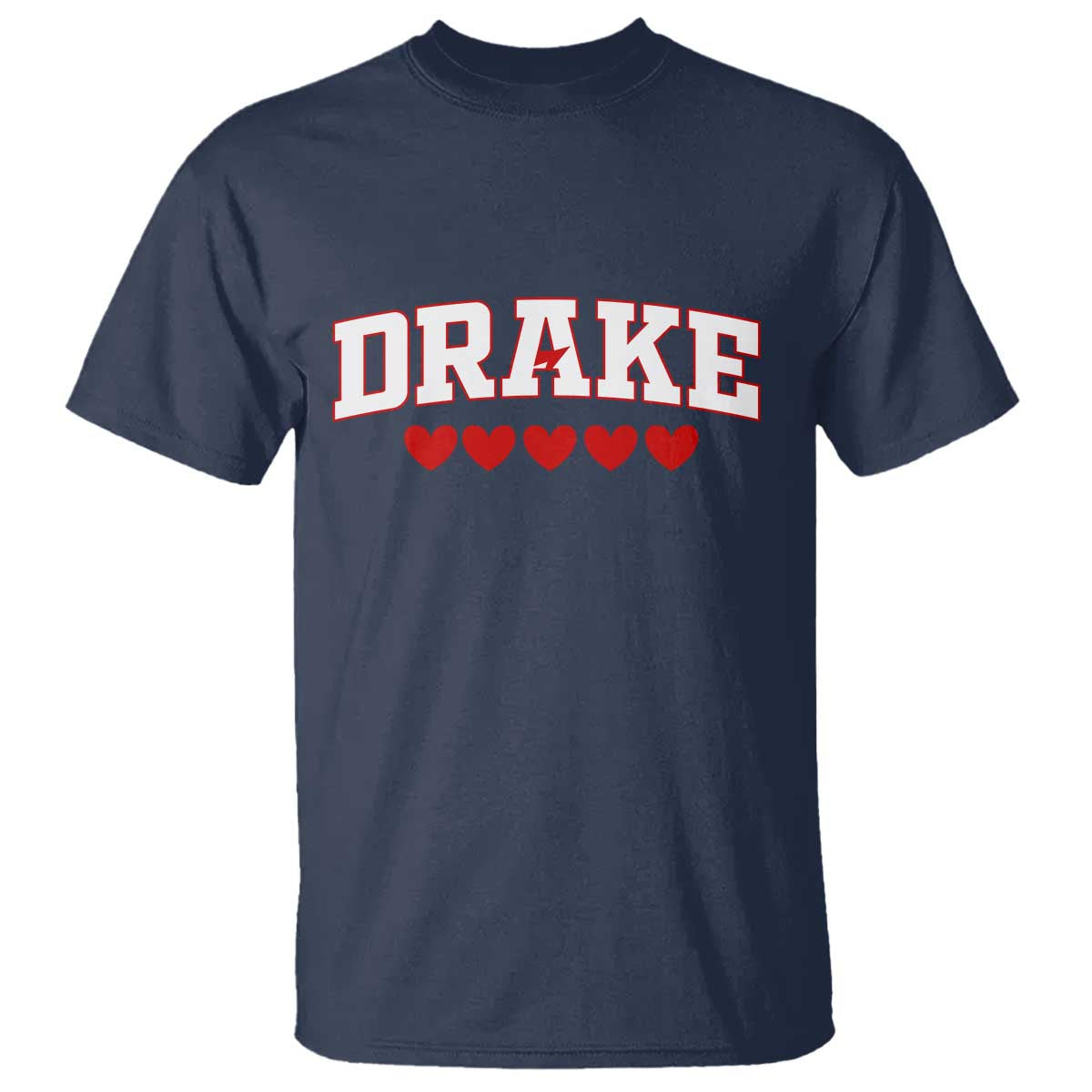 I Heart Drake Red Love Hearts T Shirt Football Fan Celebration TS02 Navy Print Your Wear