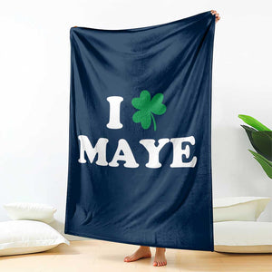 I Shamrock Maye Throw Blanket St. Patrick’s Day Sports Fan Irish Twist TS02 Print Your Wear