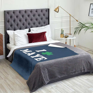 I Shamrock Maye Throw Blanket St. Patrick’s Day Sports Fan Irish Twist TS02 Print Your Wear
