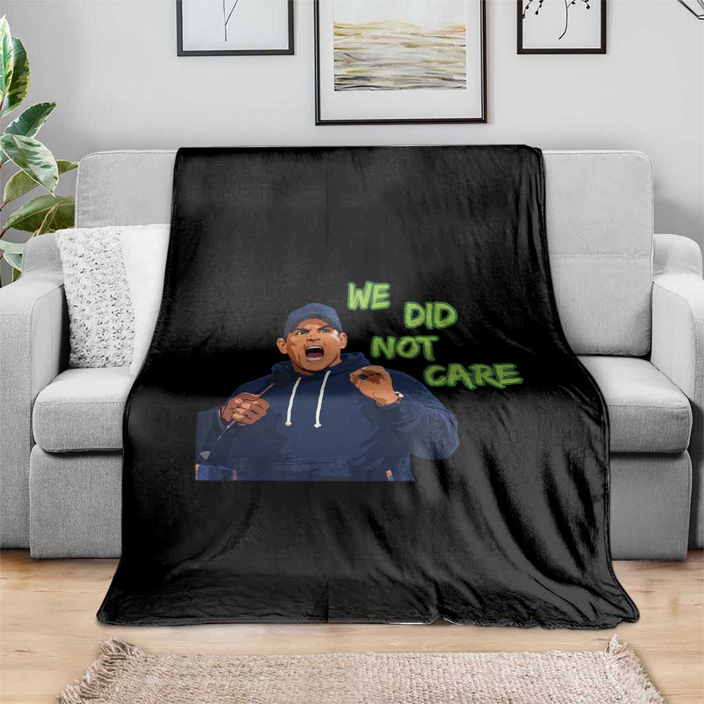 We Did Not Care Funny Hype Coach Throw Blanket Blunt Post-Game Comment TS02 Print Your Wear