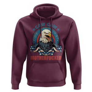 American Eagle Hoodie Caw Caw Motherfucker TS02 Maroon Print Your Wear