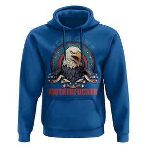 American Eagle Hoodie Caw Caw Motherfucker TS02 Royal Blue Print Your Wear