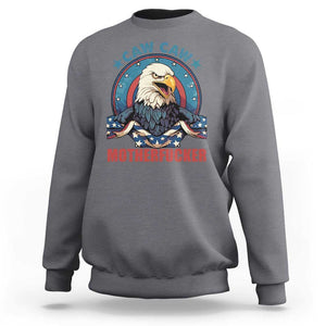 American Eagle Sweatshirt Caw Caw Motherfucker TS02 Charcoal Print Your Wear