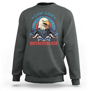 American Eagle Sweatshirt Caw Caw Motherfucker TS02 Dark Heather Print Your Wear