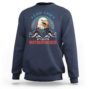 American Eagle Sweatshirt Caw Caw Motherfucker TS02 Navy Print Your Wear