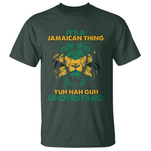 It's A Jamaican Thing Yuh Nah Guh Understand Jamaica Reggae T Shirt TS02 Dark Forest Green Printyourwear