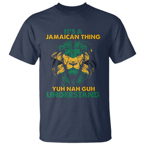 It's A Jamaican Thing Yuh Nah Guh Understand Jamaica Reggae T Shirt TS02 Navy Printyourwear