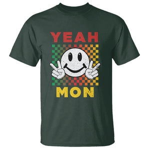 Yeah Mon Funny Caribbean Jamaican No Problem Jamaica Reggae T Shirt TS02 Dark Forest Green Printyourwear