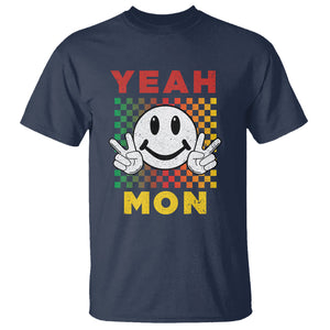 Yeah Mon Funny Caribbean Jamaican No Problem Jamaica Reggae T Shirt TS02 Navy Printyourwear