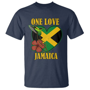 One Love Jamaica Flag Jamaican Caribbean Love Jamaica Reggae T Shirt TS02 Navy Printyourwear