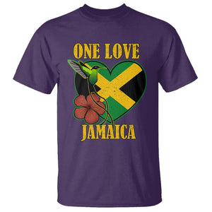 One Love Jamaica Flag Jamaican Caribbean Love Jamaica Reggae T Shirt TS02 Purple Printyourwear