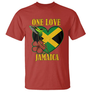 One Love Jamaica Flag Jamaican Caribbean Love Jamaica Reggae T Shirt TS02 Red Printyourwear