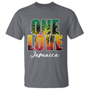 One Love Jamaica Jamaican Caribbean Vacation Jamaica Reggae T Shirt TS02 Charcoal Printyourwear