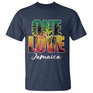 One Love Jamaica Jamaican Caribbean Vacation Jamaica Reggae T Shirt TS02 Navy Printyourwear