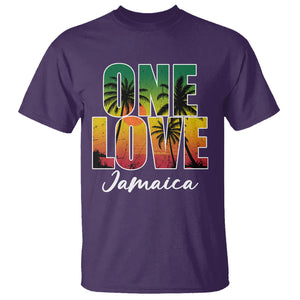 One Love Jamaica Jamaican Caribbean Vacation Jamaica Reggae T Shirt TS02 Purple Printyourwear