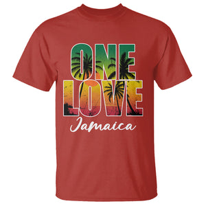 One Love Jamaica Jamaican Caribbean Vacation Jamaica Reggae T Shirt TS02 Red Printyourwear