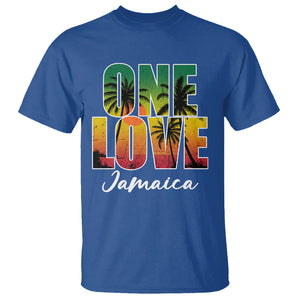 One Love Jamaica Jamaican Caribbean Vacation Jamaica Reggae T Shirt TS02 Royal Blue Printyourwear