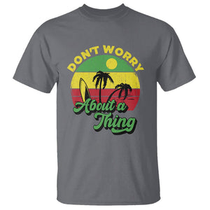 Don't Worry About A Thing Retro Caribbean Jamaica Reggae T Shirt TS02 Charcoal Printyourwear