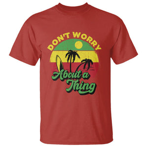 Don't Worry About A Thing Retro Caribbean Jamaica Reggae T Shirt TS02 Red Printyourwear