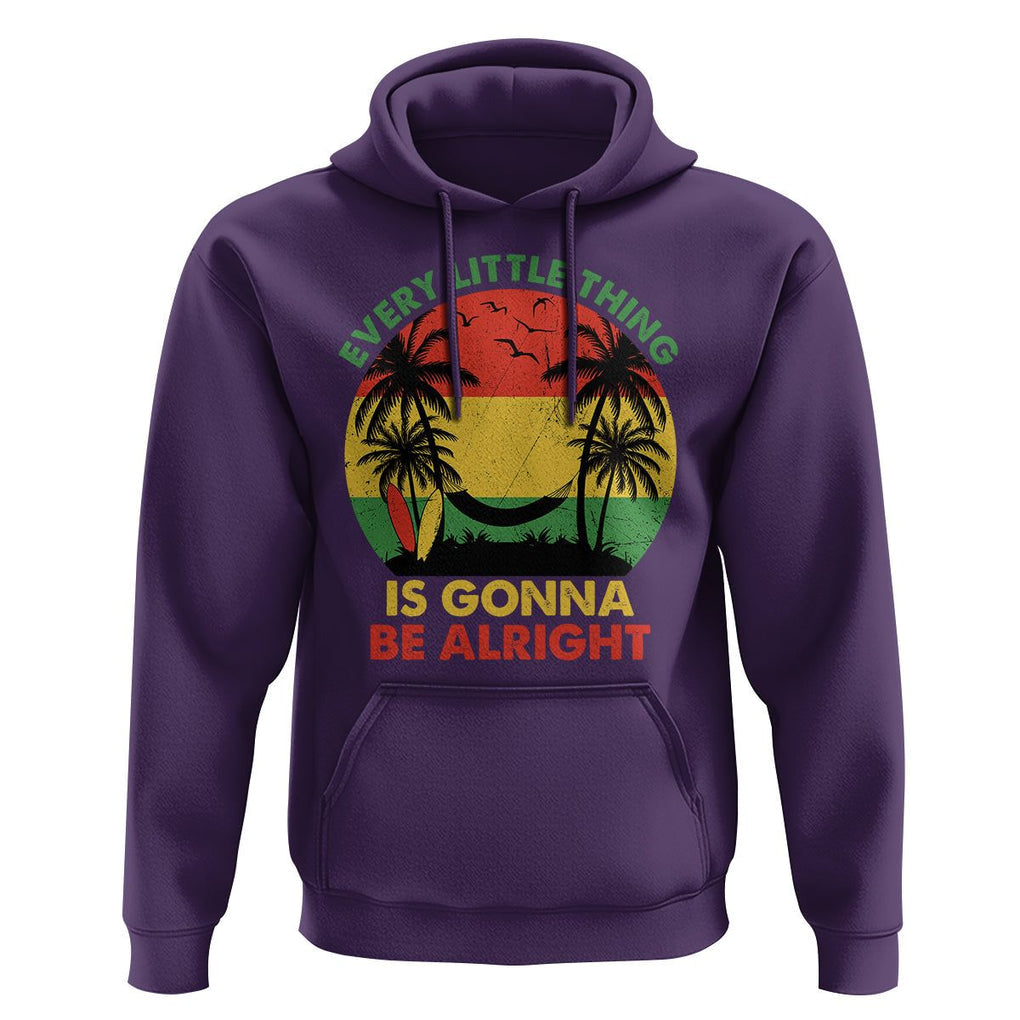 Every Little Thing Is Gonna Be Alright Retro Jamaica Reggae Hoodie TS02 Purple Print Your Wear