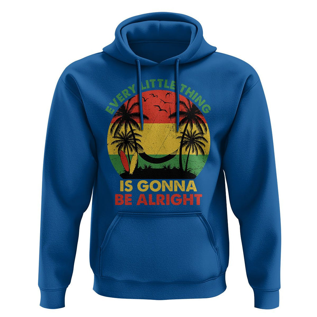 Every Little Thing Is Gonna Be Alright Retro Jamaica Reggae Hoodie TS02 Royal Blue Print Your Wear