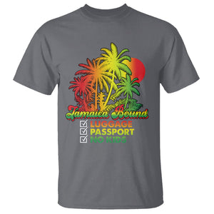 Jamaica Travel Luggage Passport No Kids Jamaican Reggae T Shirt TS02 Charcoal Printyourwear