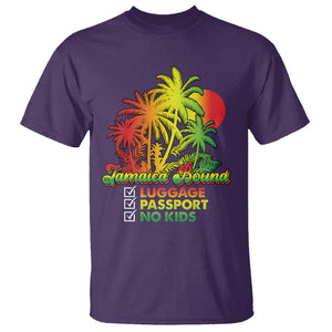 Jamaica Travel Luggage Passport No Kids Jamaican Reggae T Shirt TS02 Purple Printyourwear