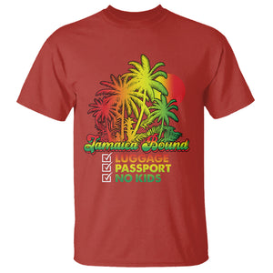 Jamaica Travel Luggage Passport No Kids Jamaican Reggae T Shirt TS02 Red Printyourwear