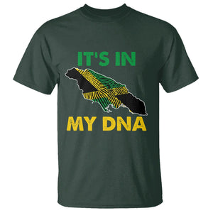 It's In My DNA Proud Jamaican Flag Map Jamaica Reggae T Shirt TS02 Dark Forest Green Printyourwear