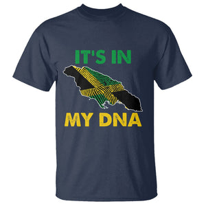 It's In My DNA Proud Jamaican Flag Map Jamaica Reggae T Shirt TS02 Navy Printyourwear