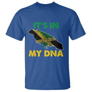 It's In My DNA Proud Jamaican Flag Map Jamaica Reggae T Shirt TS02 Royal Blue Printyourwear