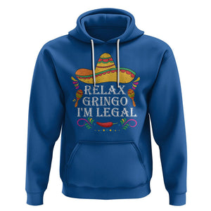 Mexican Independence Day Hoodie Relax Gringo I'm Legal Viva Mexico Flag Latino Hispanic TS02 Royal Blue Printyourwear