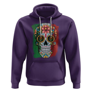 Sugar Skull Mexican Flag Hoodie Viva Mexico Hispanic Heritage Month TS02 Purple Printyourwear